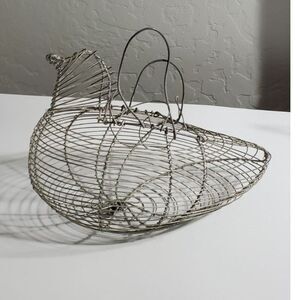 Wire Chicken Egg Collection Basket ~Vintage~